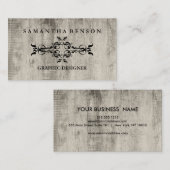 Rustic Country Wooden Texture Graphic Business Car Visitekaartje (Voorkant / Achterkant)