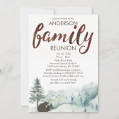 Rustic Country Woodland Animals Family Reunion Kaart (Voorkant)