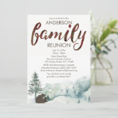 Rustic Country Woodland Animals Family Reunion Kaart (Staand voorkant)