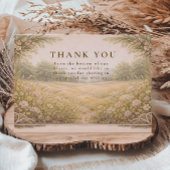 Rustic Countryside Garden Wedding Bedankkaart