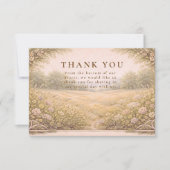 Rustic Countryside Garden Wedding Bedankkaart (Voorkant)