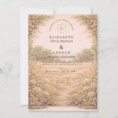 Rustic Countryside Garden Wedding Kaart (Voorkant)