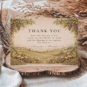 Rustic Countryside Vineyard Wedding Bedankkaart
