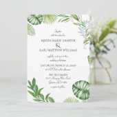 Rustic County Greenery Wedding Invitations Kaart (Staand voorkant)