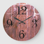 Rustic County Wood Farmhouse Grote Klok (Voorkant)