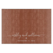 Rustic Couple Vast Date Script Farmhouse Snijplank (Voorkant)