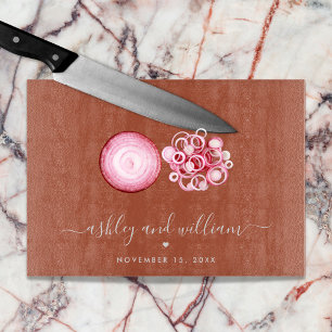 Rustic Couple Vast Date Script Farmhouse Snijplank