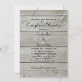 Rustic Couple's Shower Time to Drink Champagne Kaart (Achterkant)