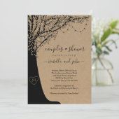 Rustic Couple's Wedding Shower Invitation Kaart (Staand voorkant)