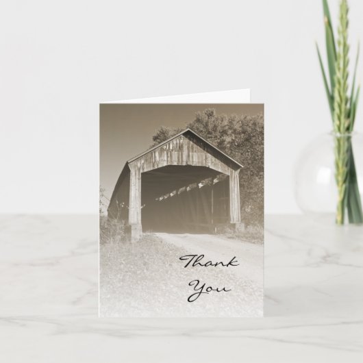 Rustic Covered Bridge Bedankt (Voorkant)