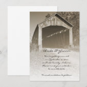 Rustic Covered Bridge Wedding Save the Date (Voorkant / Achterkant)