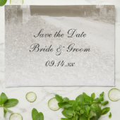 Rustic Covered Bridge Wedding Save the Date Theedoek (Gevouwen)