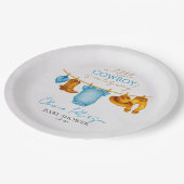 Rustic Cowboy Baby Shower Plates for Boys Papieren Bordje (Gekanteld)