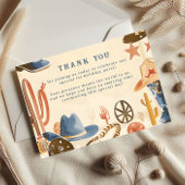 Rustic Cowboy Boots 1st Birthday Bedankkaart