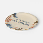 Rustic Cowboy Boots 1st Birthday Papieren Bordje (Gekanteld)