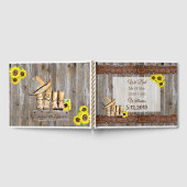 Rustic Cowboy Boots and Sunflower Wedding Guest Bo Gastenboek (Volledig)