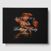 Rustic Cowboy Boots Country Birthday Guestbook Gastenboek (Voorkant)