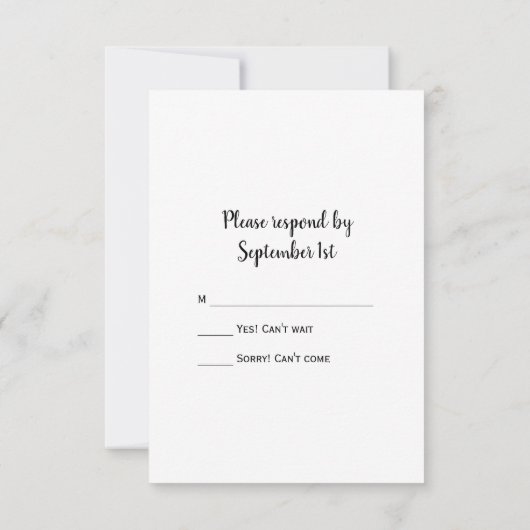 Rustic Cowboy Boots country Wedding RSVP response (Achterkant)