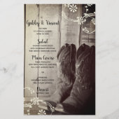 Rustic Cowboy Boots country Western Floral Wedding (Voorkant)