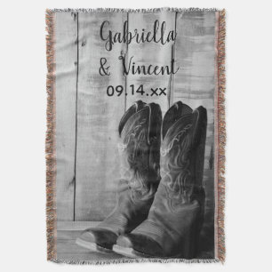 Rustic Cowboy Boots country Western Wedding Deken
