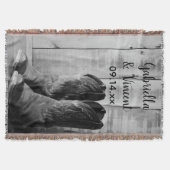 Rustic Cowboy Boots country Western Wedding Deken (Voorkant)