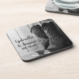 Rustic Cowboy Boots country Western Wedding Drankjes Onderzetter