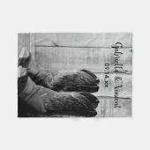 Rustic Cowboy Boots country Western Wedding Fleece Deken (Voorkant (Horizontaal))