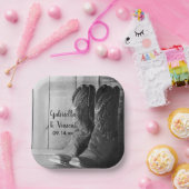 Rustic Cowboy Boots country Western Wedding Papieren Bordje (Feest)