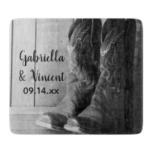 Rustic Cowboy Boots country Western Wedding Snijplank