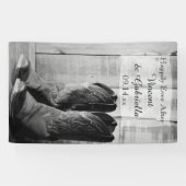 Rustic Cowboy Boots country Western Wedding Spandoek (Horizontaal)
