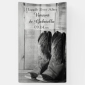 Rustic Cowboy Boots country Western Wedding Spandoek (Verticaal)
