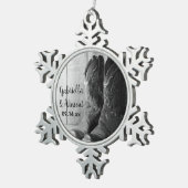 Rustic Cowboy Boots country Western Wedding Tin Sneeuwvlok Ornament (Rechts)