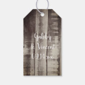 Rustic Cowboy Boots Floral Western Wedding Cadeaulabel (Achterkant)