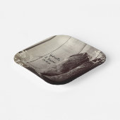 Rustic Cowboy Boots Floral Western Wedding Papieren Bordje (Gebogen)