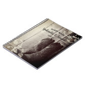 Rustic Cowboy Boots Flowers Western Weddenschap Notitieboek (Linkerzijde)