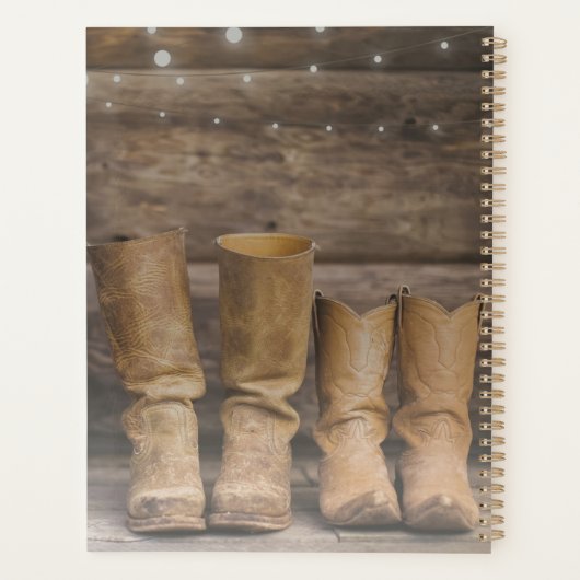 Rustic Cowboy Boots for Two Ranch Wedding Planner (Achterkant)