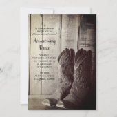 Rustic Cowboy Boots Homecoming Dance Kaart (Voorkant)