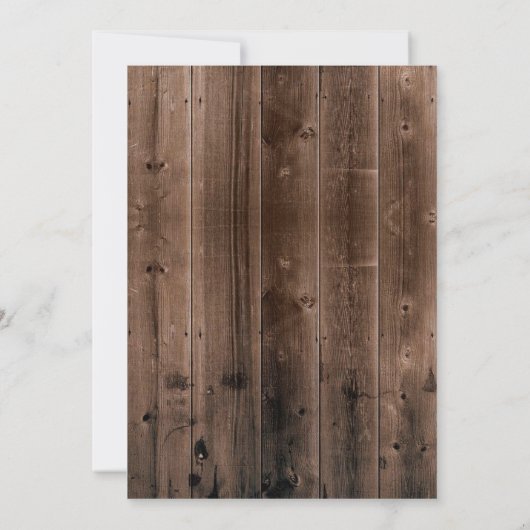 Rustic Cowboy Boots Lantern Gold Confetti Wedding Kaart (Achterkant)