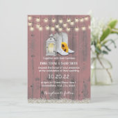 Rustic Cowboy Boots Lantern Pink Wood Weddenschap Kaart (Staand voorkant)