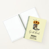 Rustic Cowboy Boots met Sunflower Guest Book Notitieboek (Binnen)