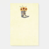 Rustic Cowboy Boots met zonnebloemen Post-it® Notes (Voorkant)