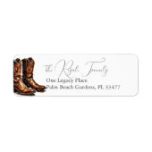 Rustic Cowboy Boots Retouradres Etiket (Voorkant)
