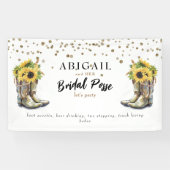 Rustic Cowboy Boots Sunflower Bachelorette Banner (Horizontaal)