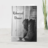 Rustic Cowboy Boots Wedding Rehearsal Dinner (Voorkant)
