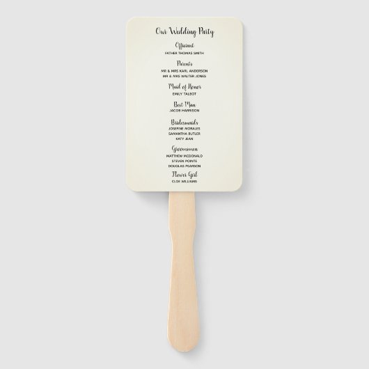 Rustic Cowboy Boots Western Floral Wedding Program Handwaaier (Achterkant)