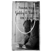 Rustic Cowboy Boots Western huwelijk bedankt Klein Cadeauzakje (Voorkant)