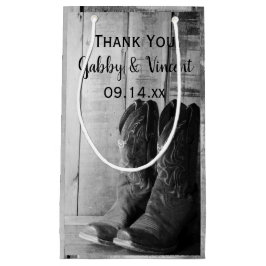 Rustic Cowboy Boots Western huwelijk bedankt Klein Cadeauzakje