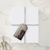 Rustic Cowboy Boots Western Quinceañera Dank je Cadeaulabel (Met Touw)