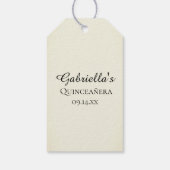 Rustic Cowboy Boots Western Quinceañera Dank je Cadeaulabel (Achterkant)