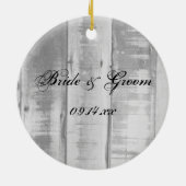 Rustic Cowboy Boots Western Verloving Keramisch Ornament (Achterkant)